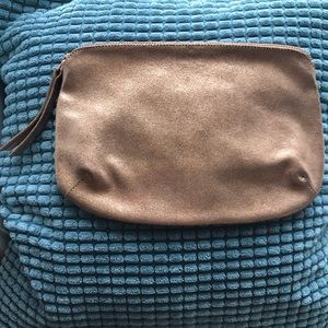 NATERRA Clutch Bronze Metallic Leather NEW